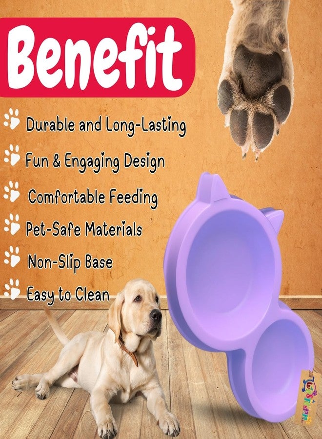 Western Era Pet Cat Ear Shape Double Bowl - Interactive Pet Feeder, Promotes Healthy Eating, Mental Stimulation, Design for Healthy Eating, Fun Design for Cats & Dogs, Ideal for All Pet Sizes - Image 4